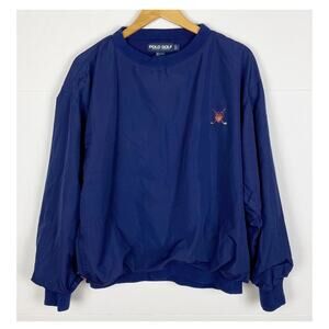 Polo Golf Ralph Lauren Pullover Windbreaker Blue Mens Size Large